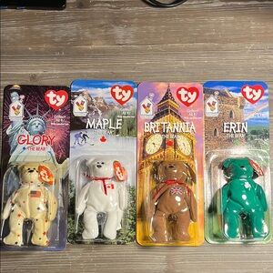 Ty Beanie Babies Bears Collection - Glory, Maple, Britannia, Erin